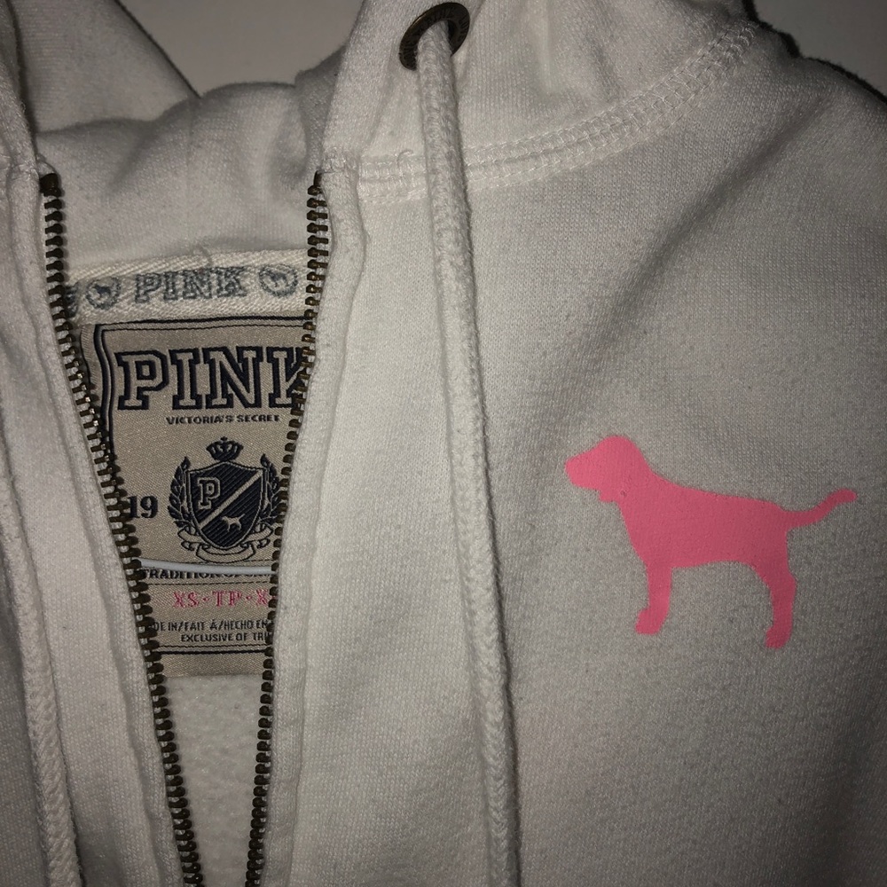 Pink zip up jacket with hood